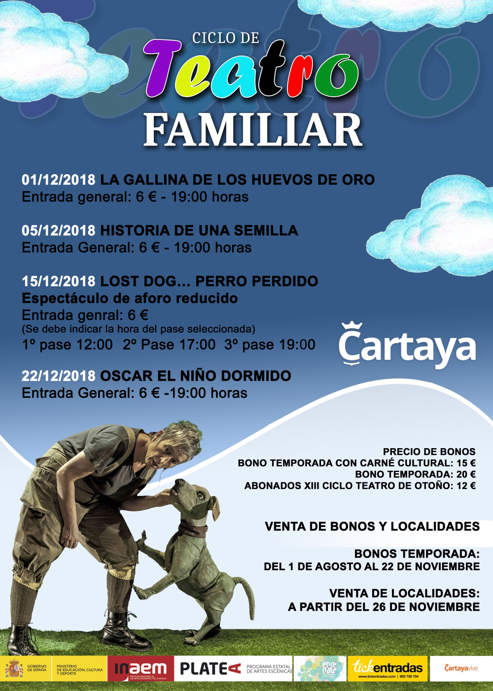 Cartel del Ciclo de Teatro Familiar en Cartaya