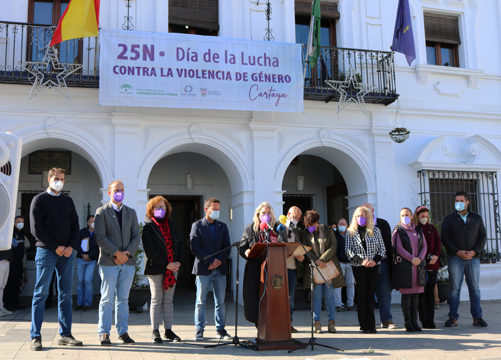 Cartaya revalida su compromiso con las víctimas y con la lucha contra la Violencia de Género, en el 25 N