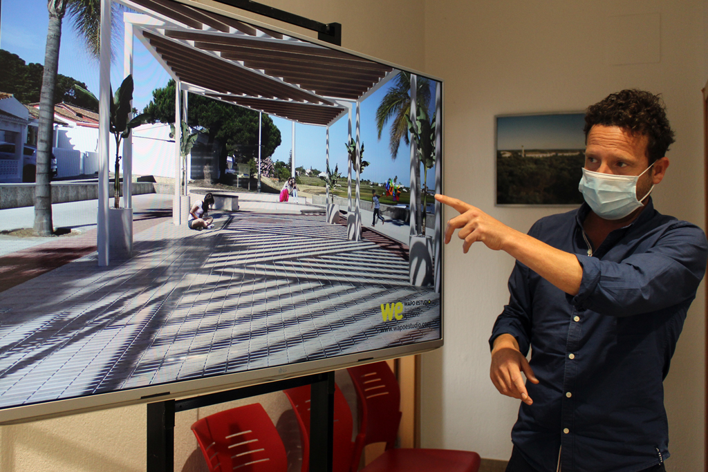 El Ayuntamiento presenta a los vecinos el proyecto de mejora del Paseo Marítimo de El Rompido en imágenes 3D