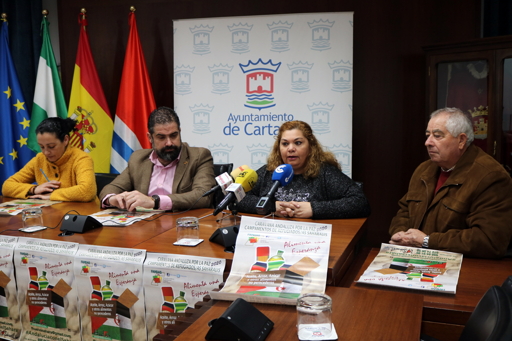La Asociación de Amigos del Pueblo Saharaui de Cartaya presenta en el Ayuntamiento la campaña 'Caravana por la paz' 2020.